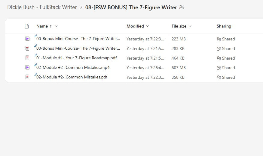 Dickie Bush – Full Stack Writer Module 9 on mypremiumcourses.com