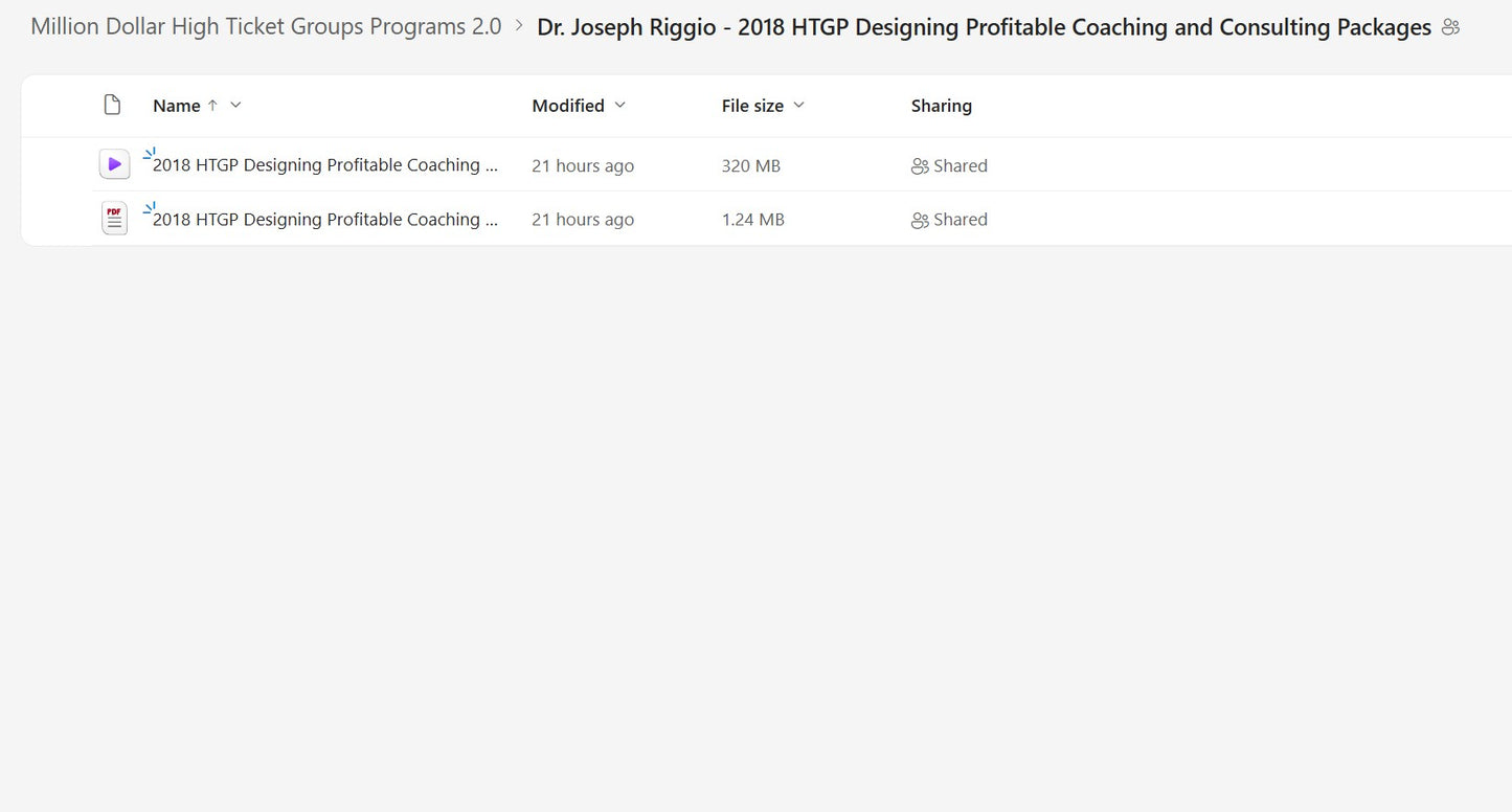 Dr. Joseph Riggio - Million-Dollar High-Ticket Groups & Programs v2.0