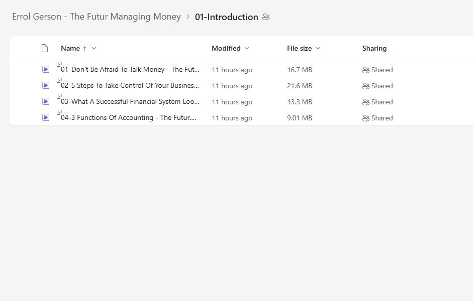 Errol Gerson – The Futur Managing Money