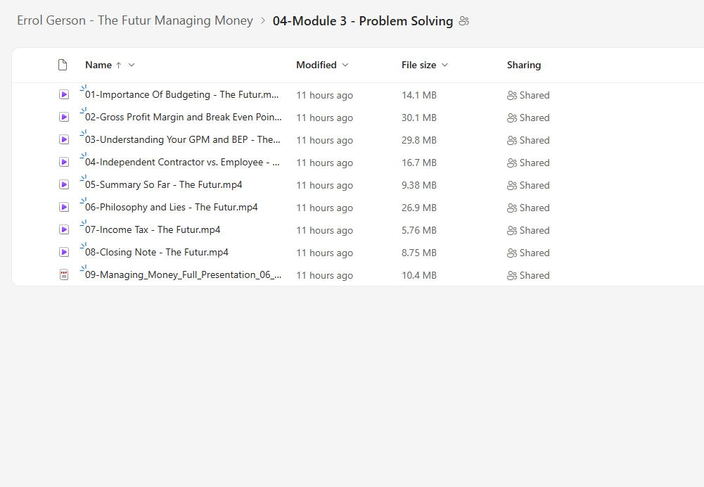 Errol Gerson – The Futur Managing Money