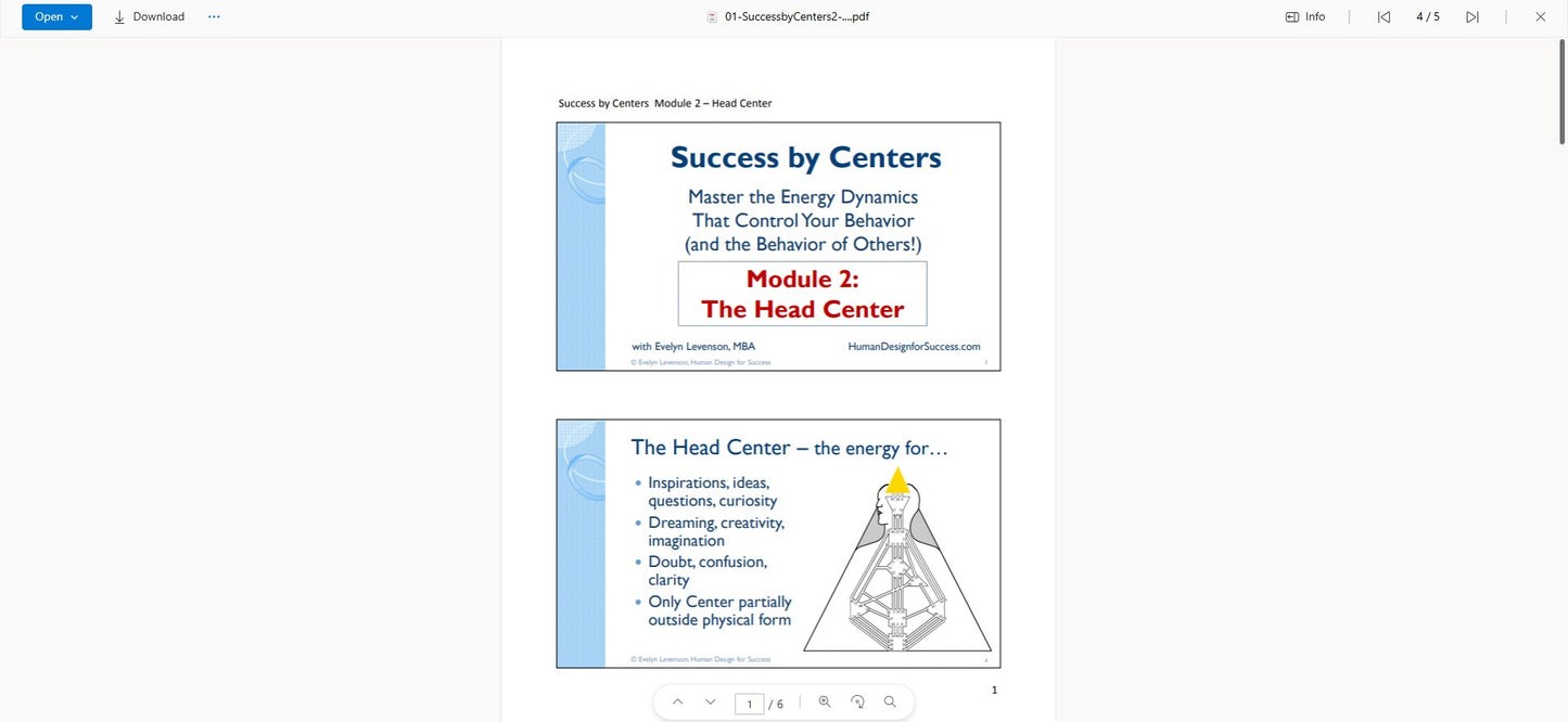 Evelyn Levenson – Success by Centers