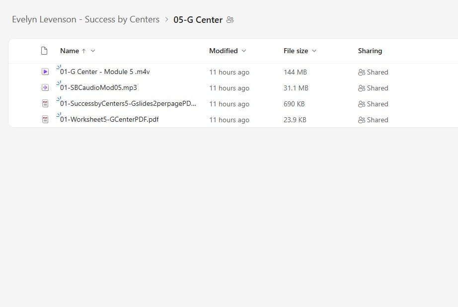 Evelyn Levenson – Success by Centers