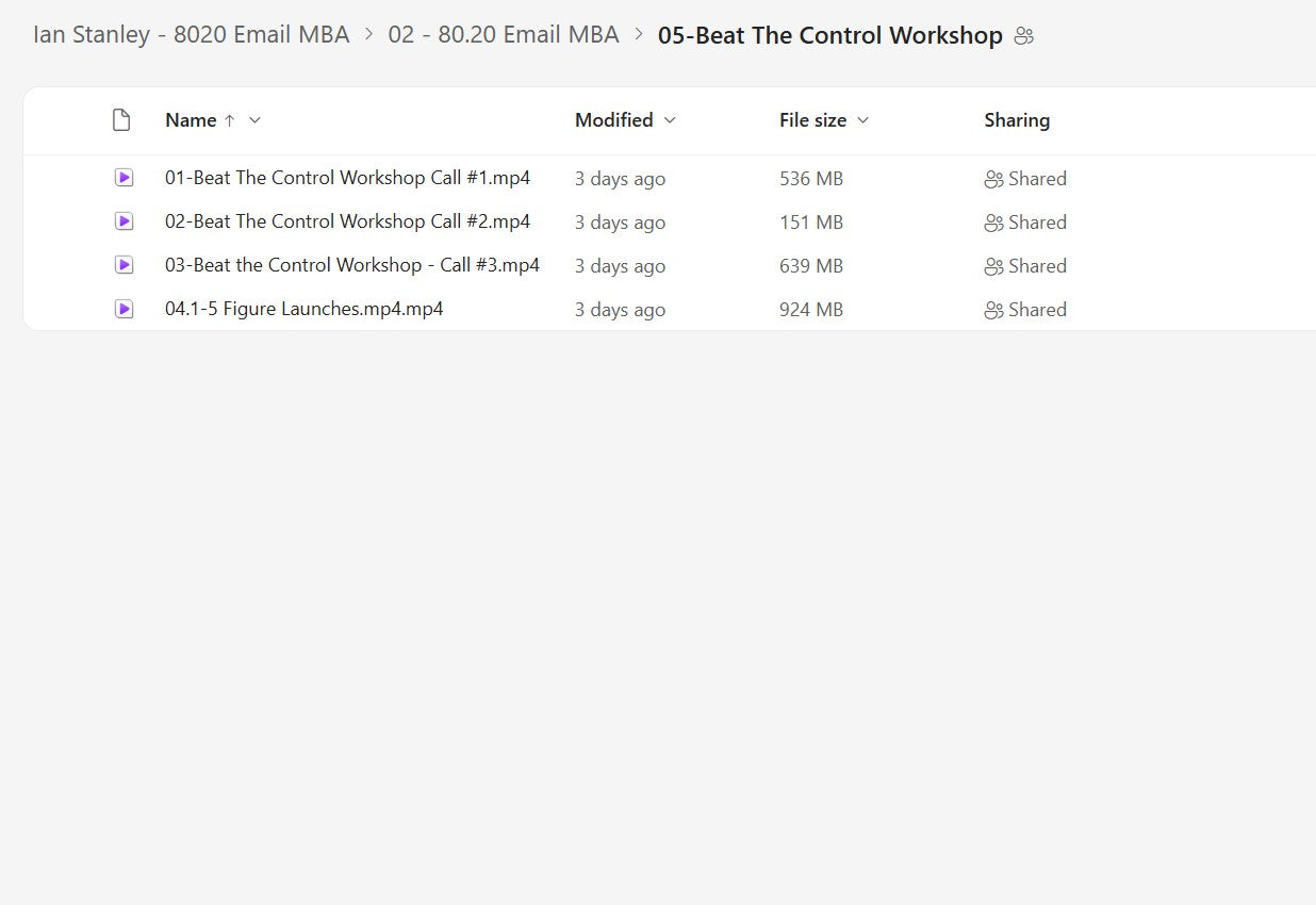 Ian Stanley – 8020 Email MBA LIFETIME UPDATES Module 2.5 on mypremiumcourses.com