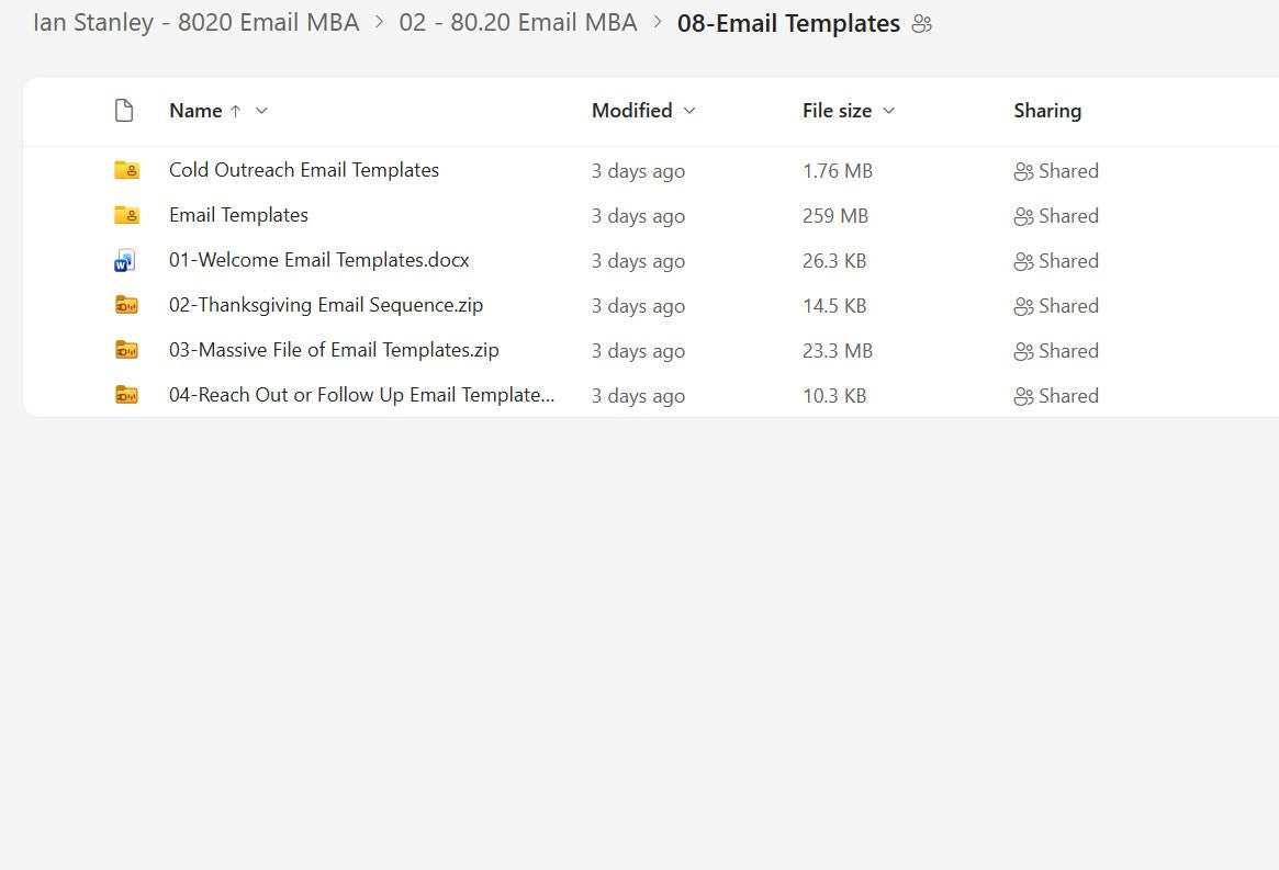 Ian Stanley – 8020 Email MBA LIFETIME UPDATES Module 2.8 on mypremiumcourses.com