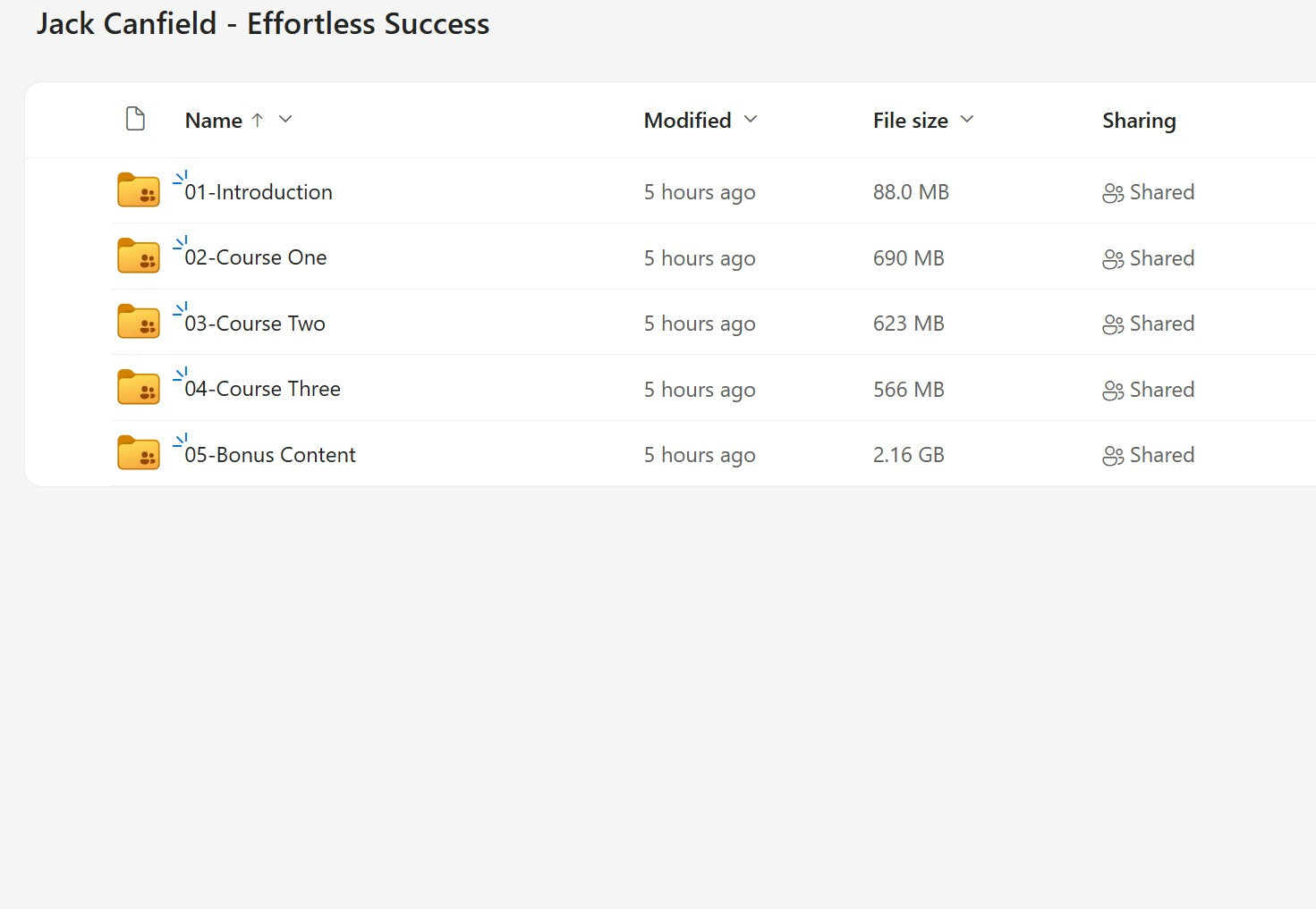 Jack Canfield - Effortless Success Modules on my premiumcourses.com