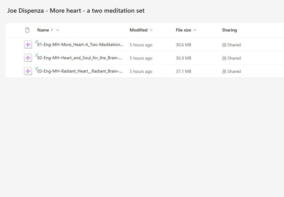 Joe Dispenza - More Heart: A Two-Meditation Set Modules on mypremiumcourses.com