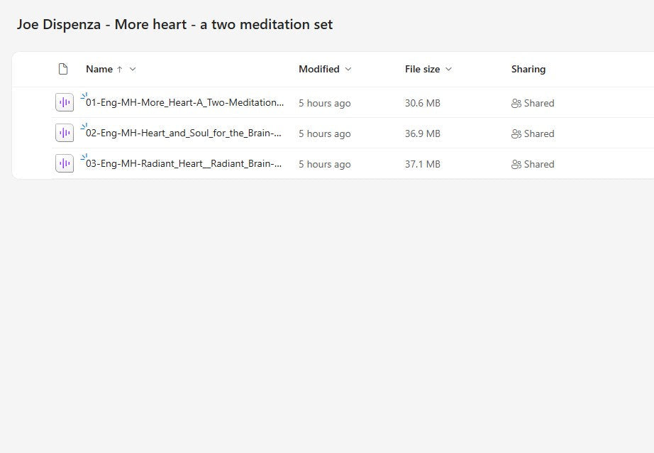 Joe Dispenza - More Heart: A Two-Meditation Set Modules on mypremiumcourses.com