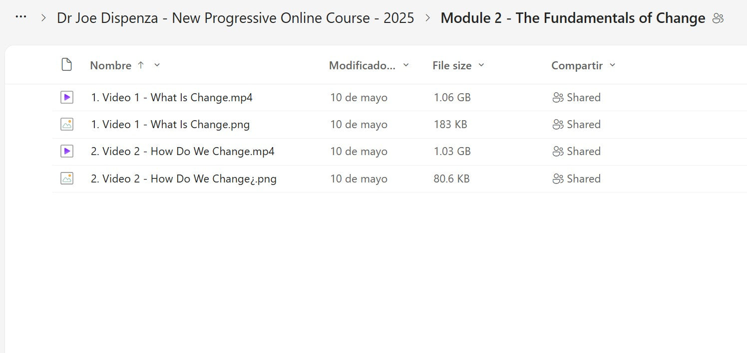 Joe Dispenza Progressive Online Course Module 2