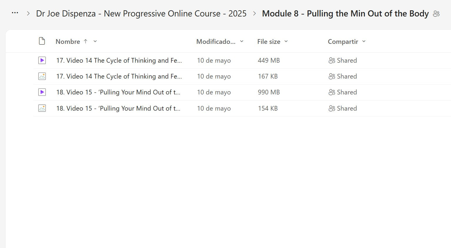 Joe Dispenza Progressive Online Course Module 8