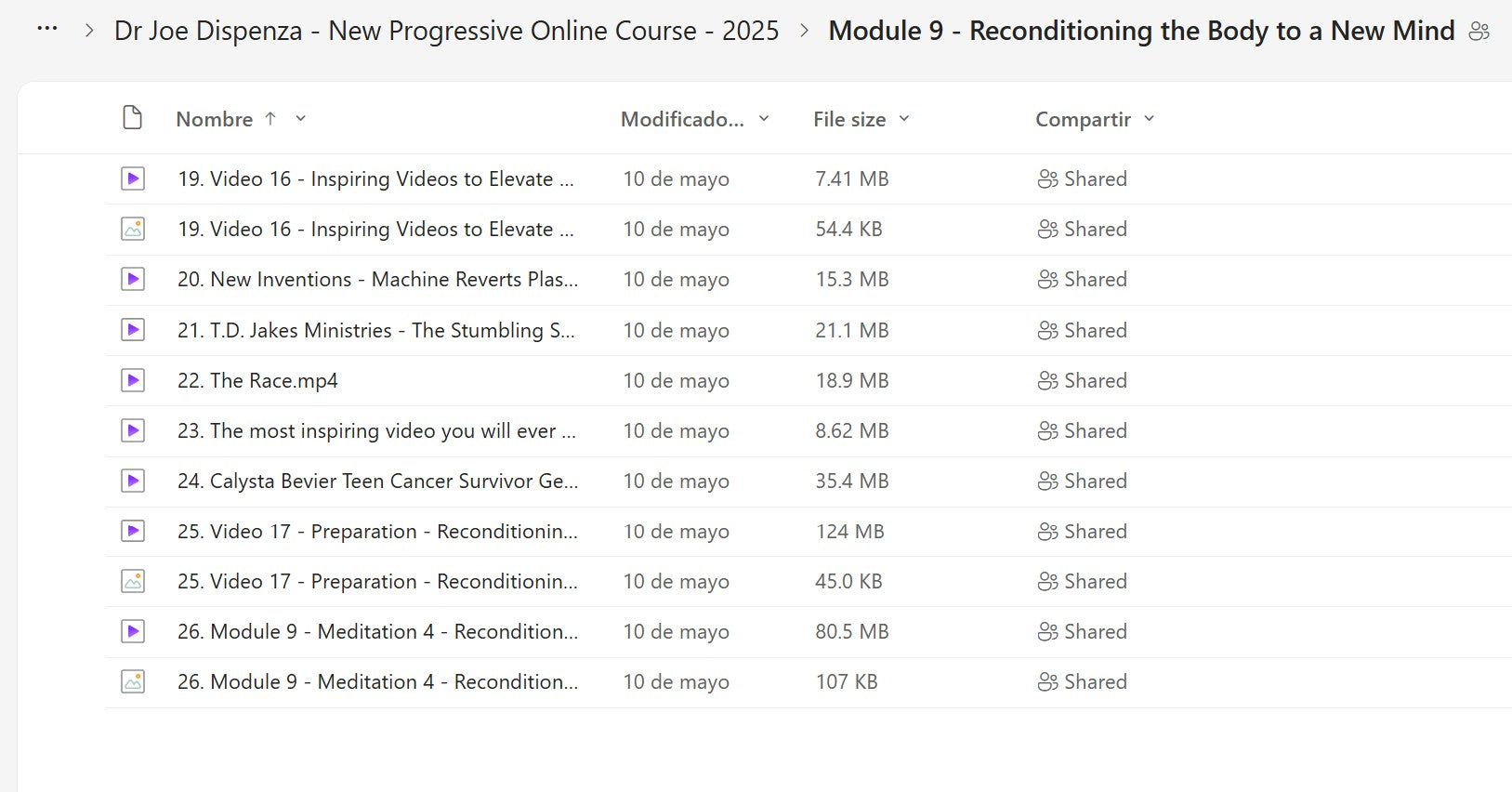 Joe Dispenza Progressive Online Course Module 9