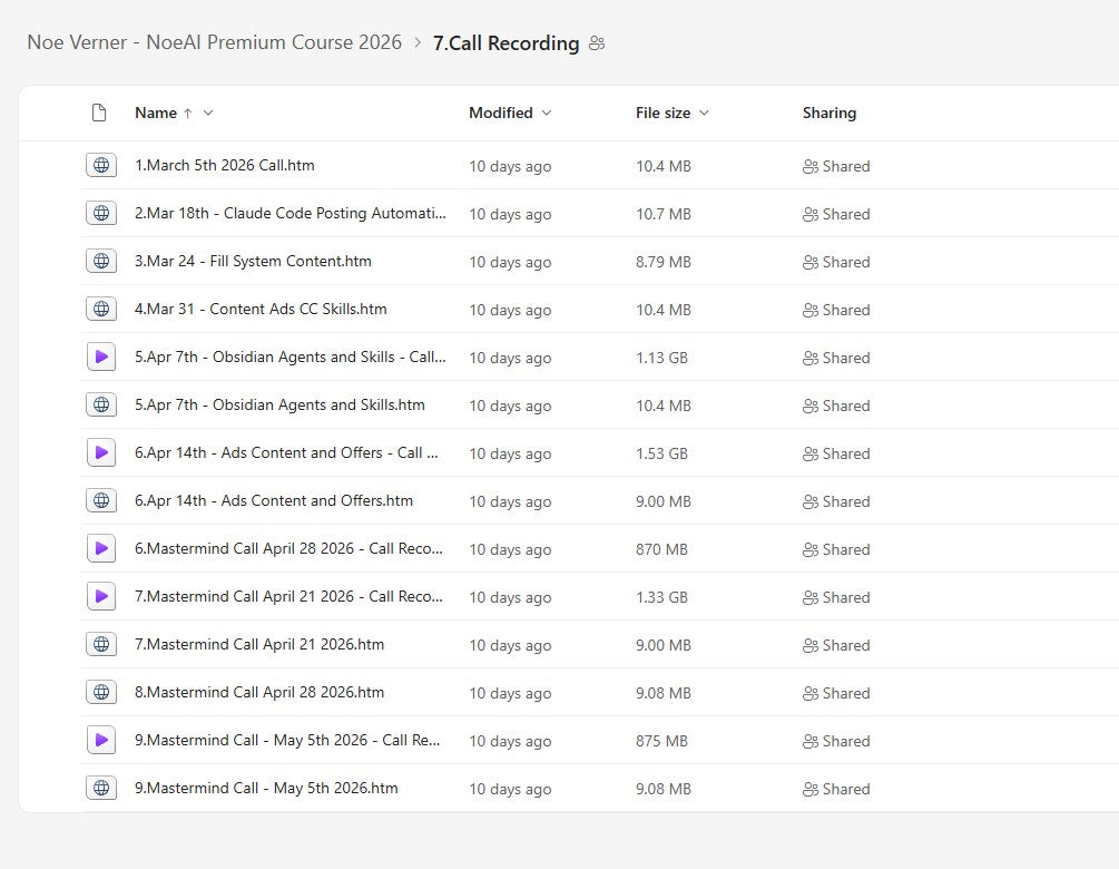 Noe Verner - NoeAI Premium Course 2026 LIFETIME UPDATES Module 7 on mypremiumcourses.com