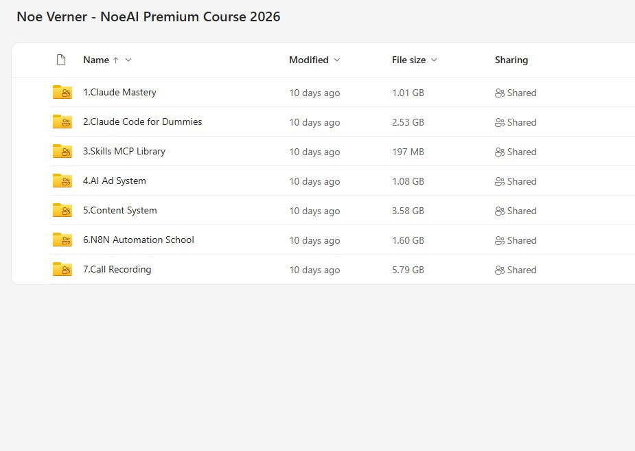 Noe Verner - NoeAI Premium Course 2026 LIFETIME UPDATES Modules on mypremiumcourses.com