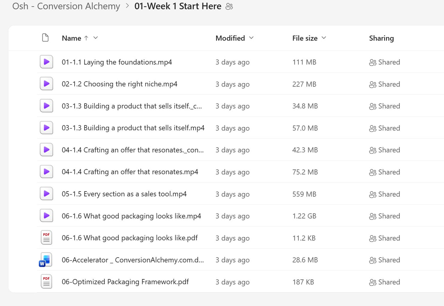 Osh - Conversion Alchemy Module 1 on mypremiumcourses.com
