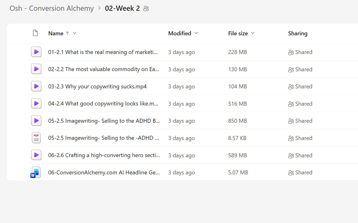 Osh - Conversion Alchemy Module 2 on mypremiumcourses.com
