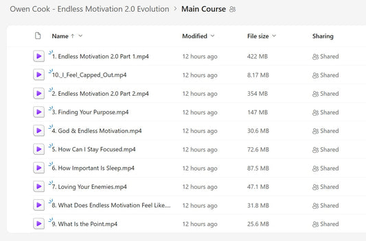 Owen Cook - Endless Motivation v2.0 Module 1 on mypremiumcourses.com