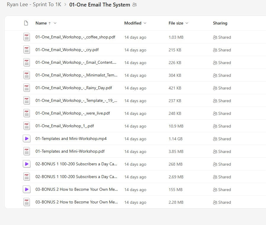 Ryan Lee - Sprint to 1K