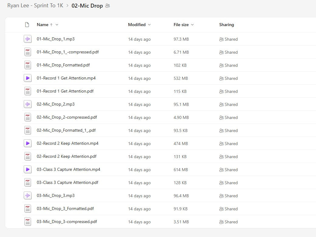 Ryan Lee - Sprint to 1K