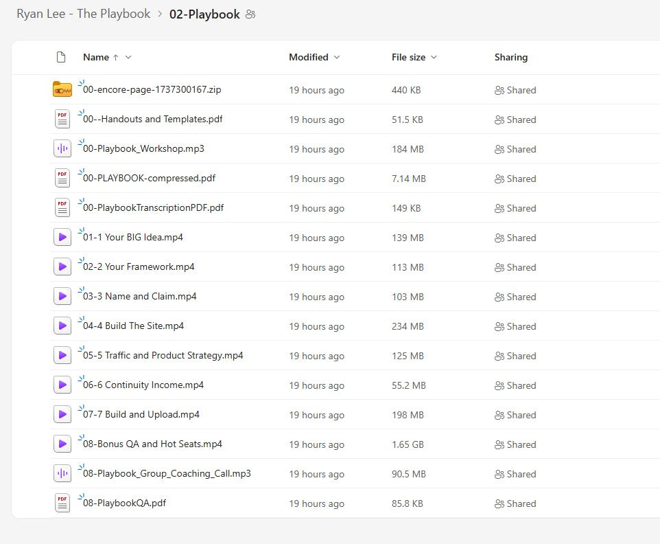 Ryan Lee - The Playbook Module 2 on mypremiumcourses.com