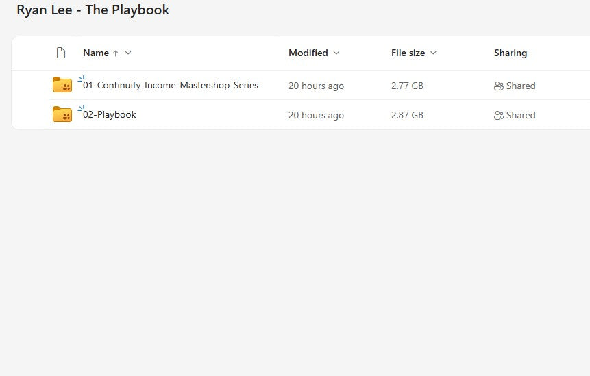 Ryan Lee - The Playbook Modules on mypremiumcourses.com