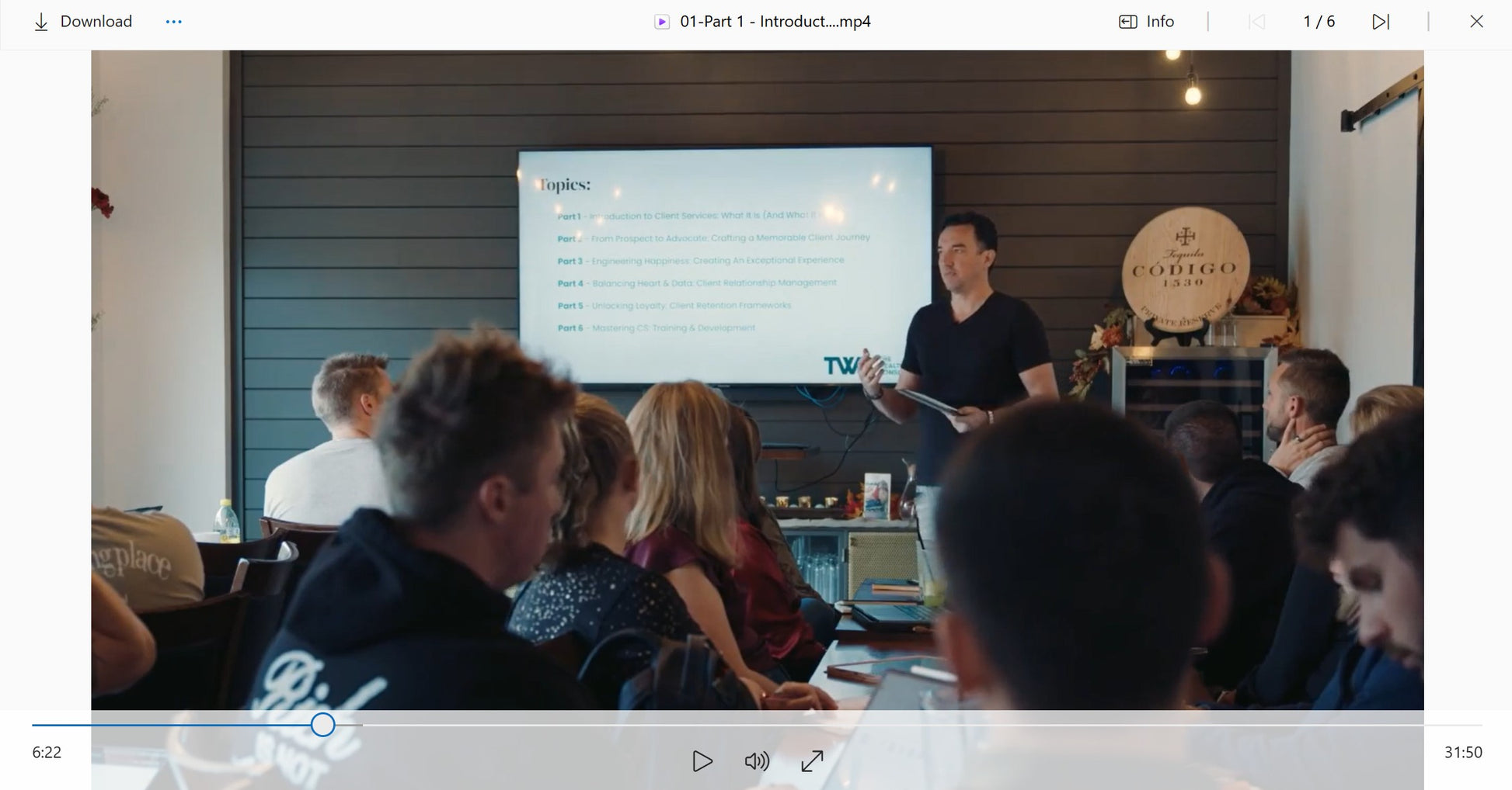 Taylor Welch - Client Services and Retention Workshop Video File 1