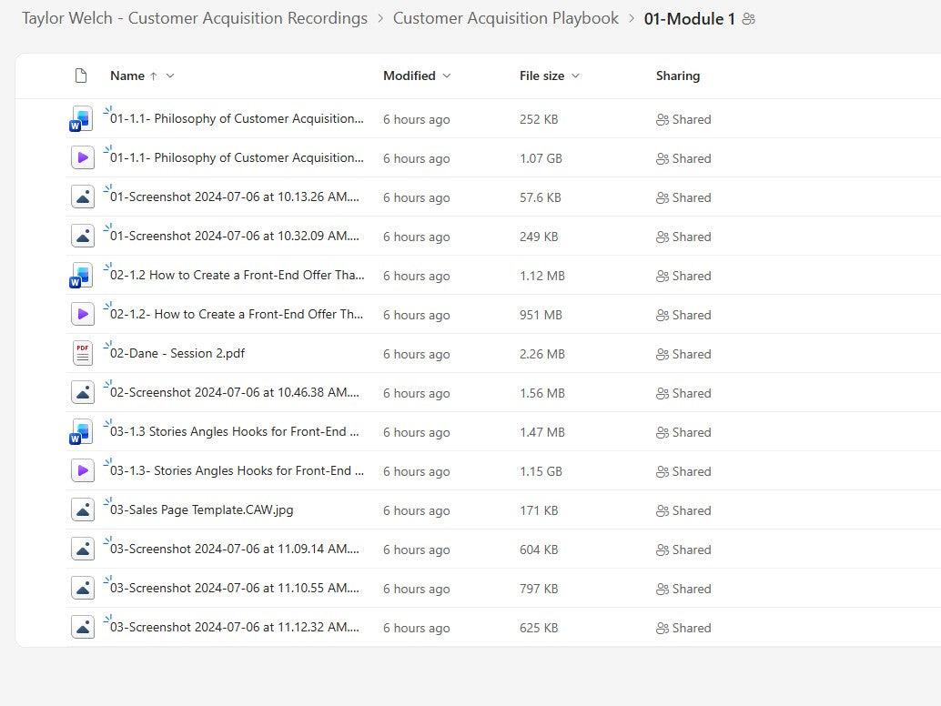 Taylor Welch – Customer Acquisition Recordings Module 1 on mypremiumcourses.com