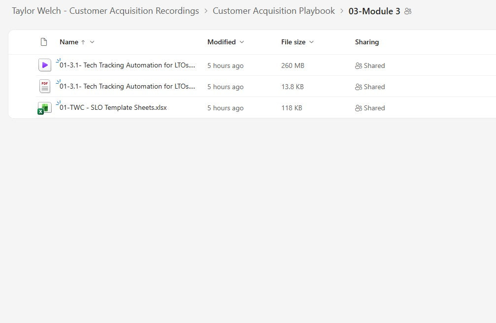 Taylor Welch – Customer Acquisition Recordings Module 3 on mypremiumcourses.com