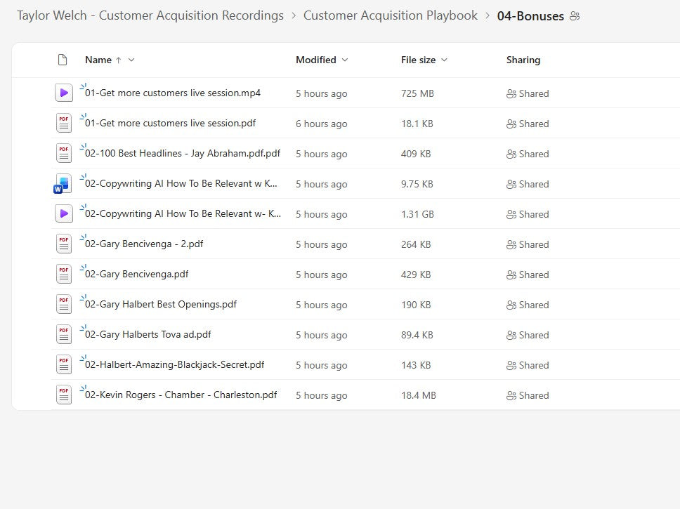 Taylor Welch – Customer Acquisition Recordings Module 4 on mypremiumcourses.com
