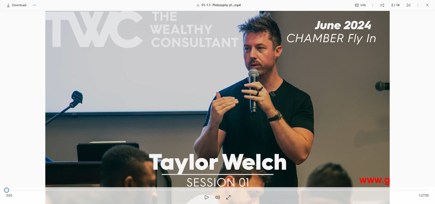 Taylor Welch – Customer Acquisition Recordings Video File on mypremiumcourses.com