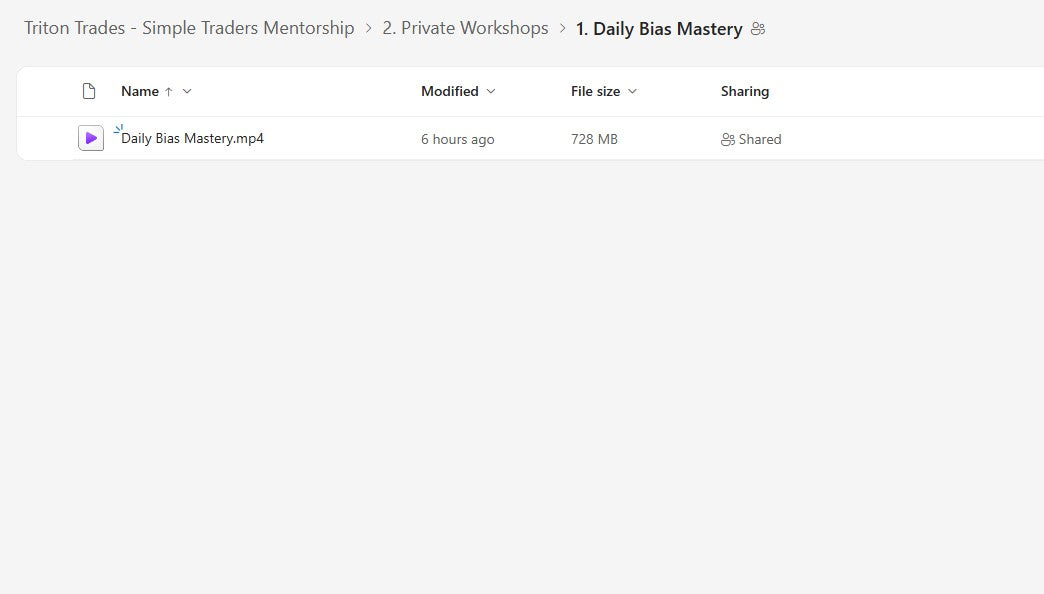 Triton Trades - Simple Traders Mentorship Module 2 Folder 1 on mypremiumcourses.com