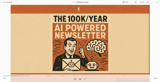 Ben Adkins – The 100k-Year AI Powered Newsletter Video File on My Premium Courses