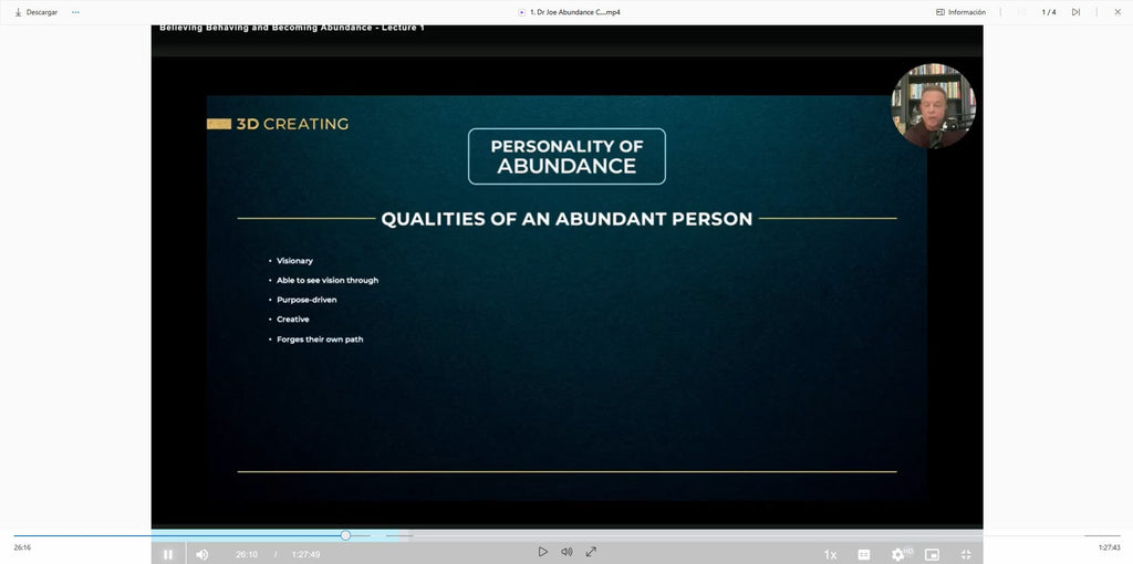 Dr Joe Dispenza - Believing, Behaving & Becoming Abundance 2025 Video File on My Premium Courses 