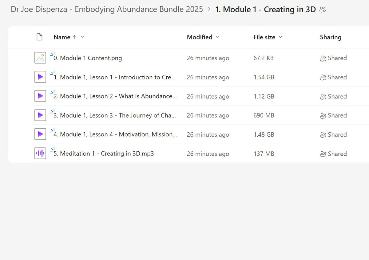 Dr Joe Dispenza - Embodying Abundance Bundle Module 1 on My Premium Courses
