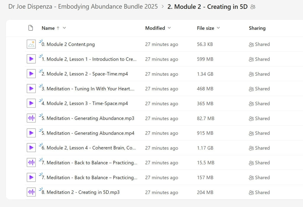 Dr Joe Dispenza - Embodying Abundance Bundle Module 2 on My Premium Courses