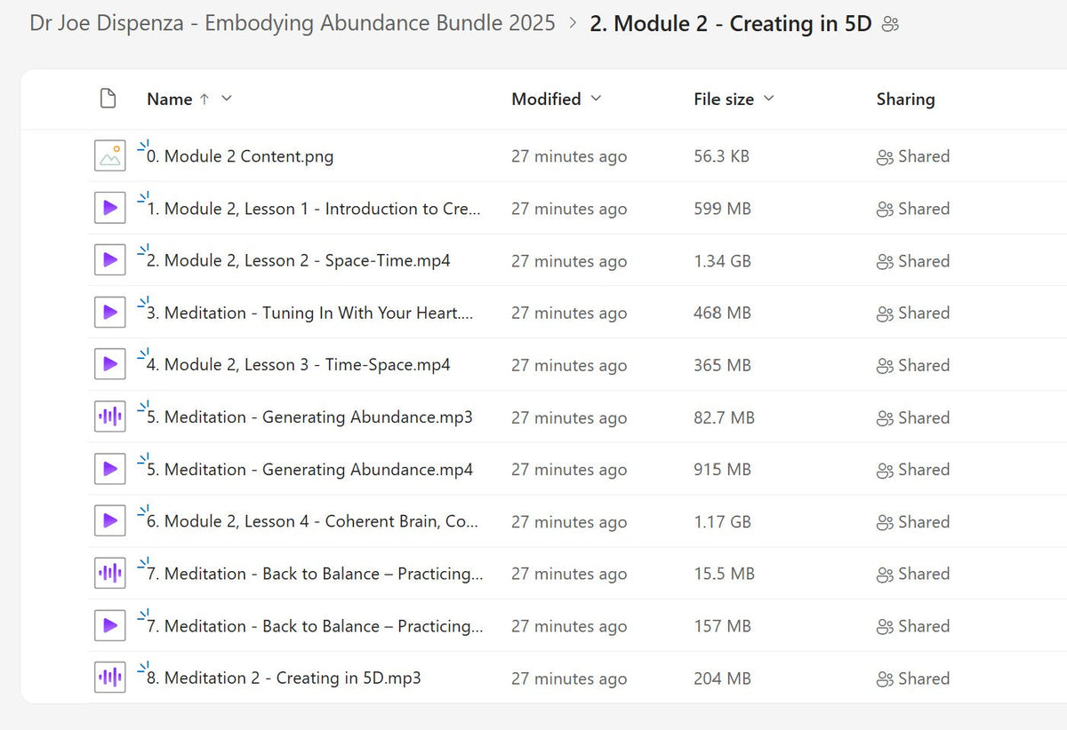Dr Joe Dispenza - Embodying Abundance Bundle Module 2 on My Premium Courses