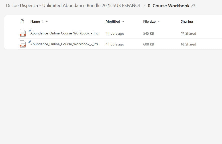 Dr Joe Dispenza - Unlimited Abundance Bundle en español Modulo 0 en mypremiumcourses.com