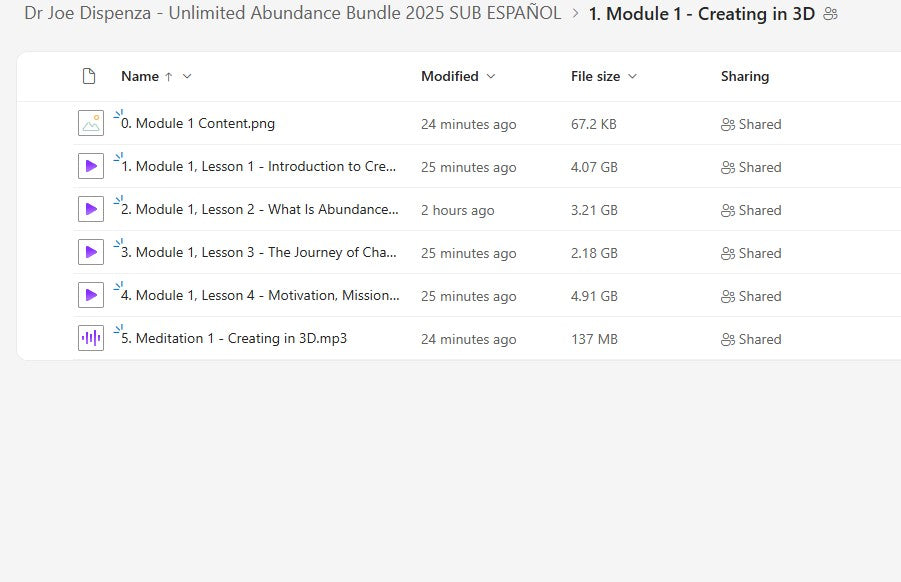 Dr Joe Dispenza - Unlimited Abundance Bundle en español modulo 1 en mypremiumcourses.com