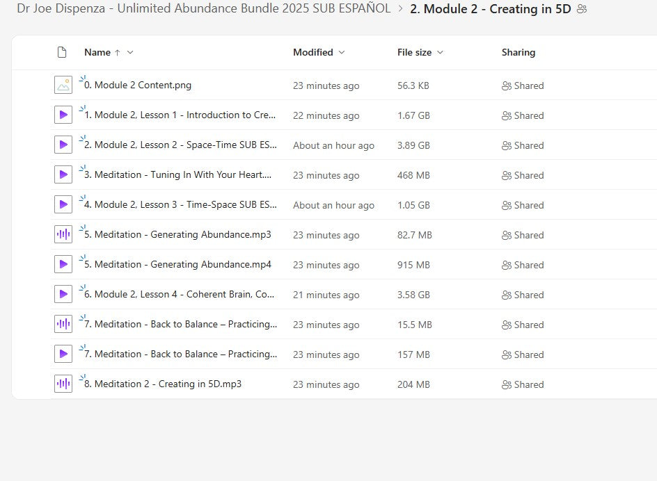 Dr Joe Dispenza - Unlimited Abundance Bundle en español modulo 2 en mypremiumcourses.com