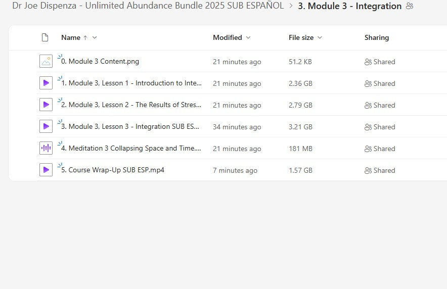 Dr Joe Dispenza - Unlimited Abundance Bundle en español module 3 en mypremiumcourses.com