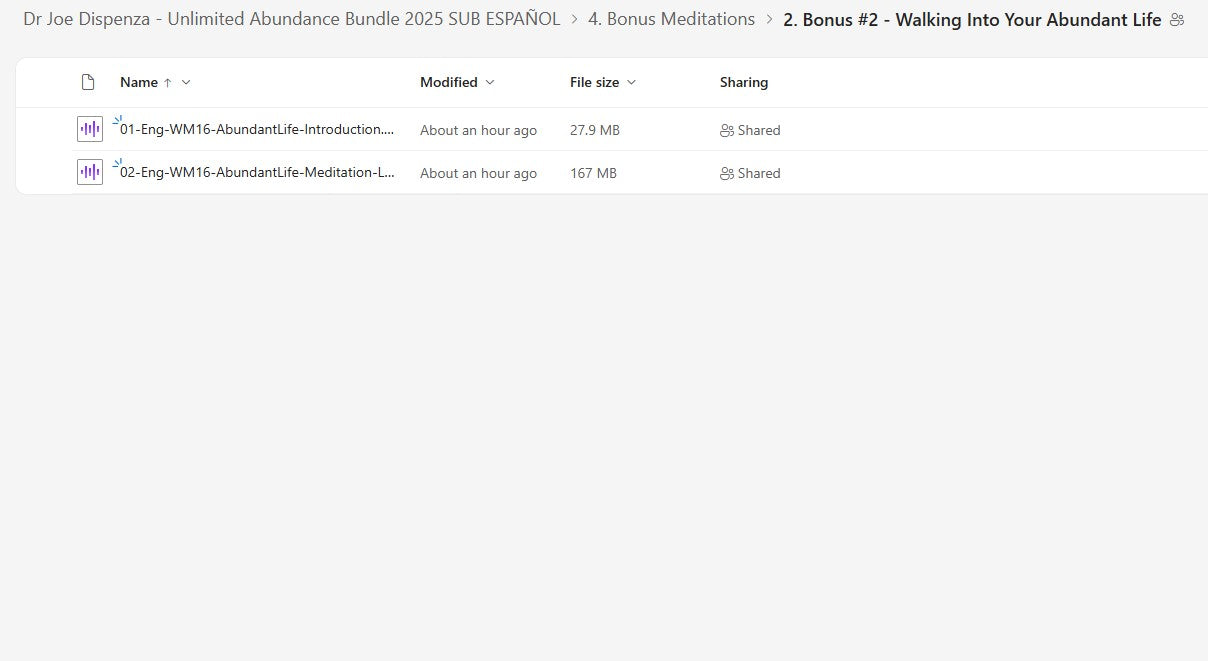 Dr Joe Dispenza - Unlimited Abundance Bundle en español modulo 4.2 en mypremiumcourses.com