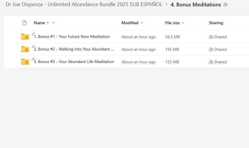Dr Joe Dispenza - Unlimited Abundance Bundle en español modulo 4 en mypremiumcourses.com