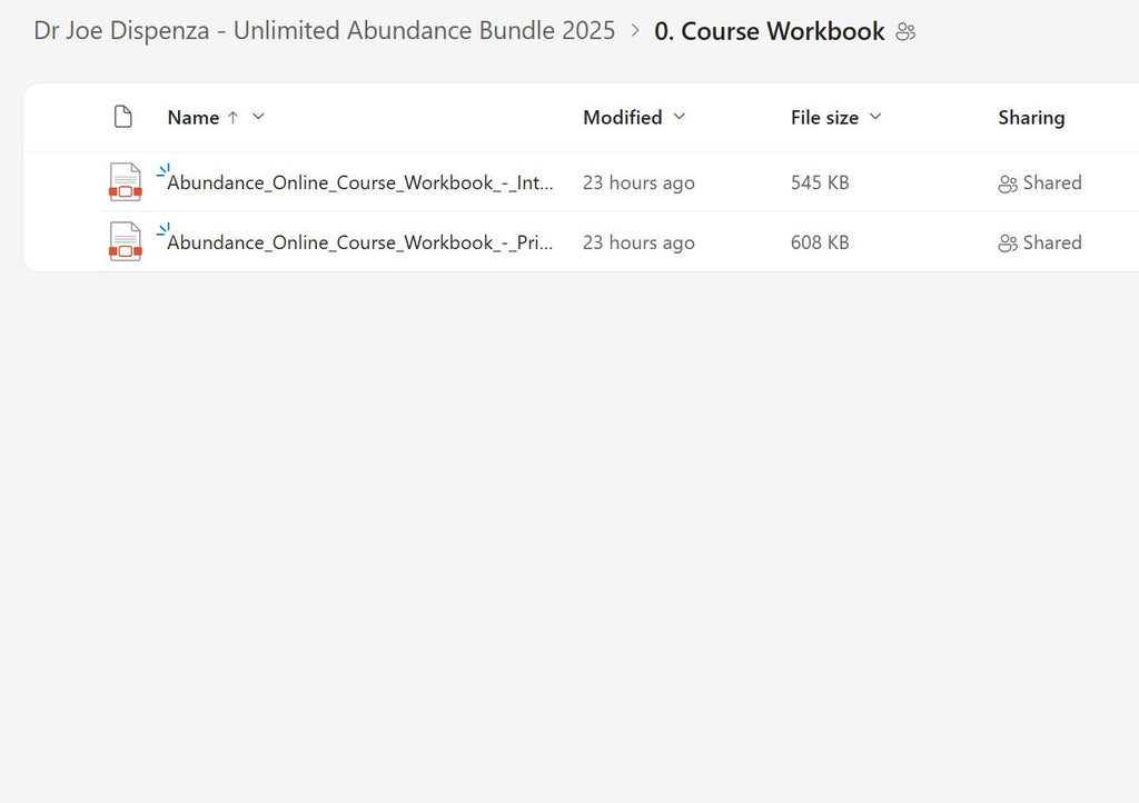 Dr Joe Dispenza - Unlimited Abundance Bundle Module 0 on My Premium Courses
