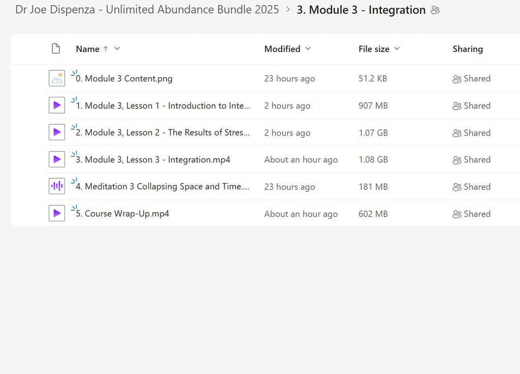 Dr Joe Dispenza - Unlimited Abundance Bundle Module 3 on My Premium Courses