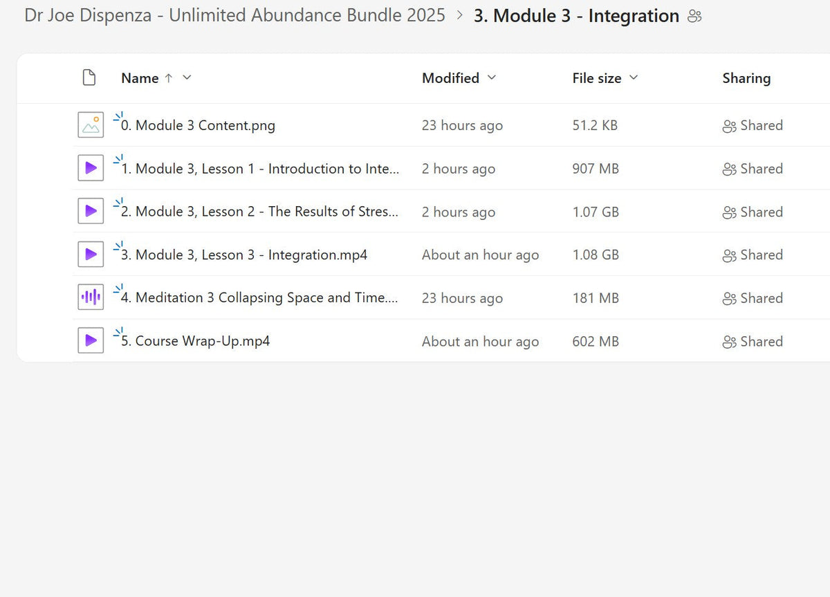 Dr Joe Dispenza - Unlimited Abundance Bundle Module 3 on My Premium Courses