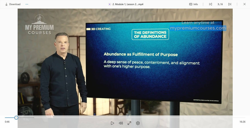 Dr Joe Dispenza - Unlimited Abundance Bundle Video File on My Premium Courses