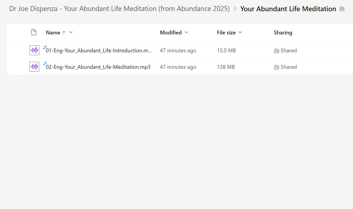 Dr Joe Dispenza - Your Abundant Life – Guided Meditation (from Abundance 2025) Content on My Premium Courses