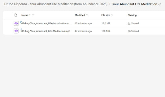 Dr Joe Dispenza - Your Abundant Life – Guided Meditation (from Abundance 2025) Content on My Premium Courses