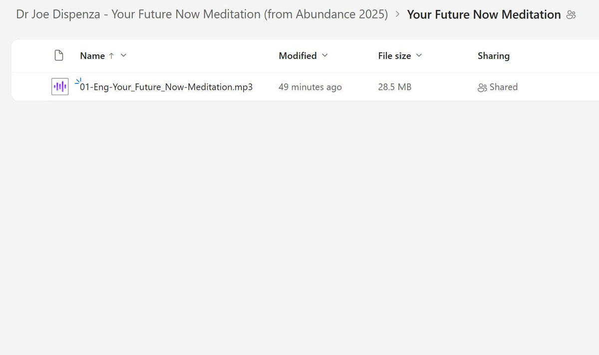 Dr Joe Dispenza - Your Future Now – Guided Meditation (from Abundance 2025) Content on My Premium Courses