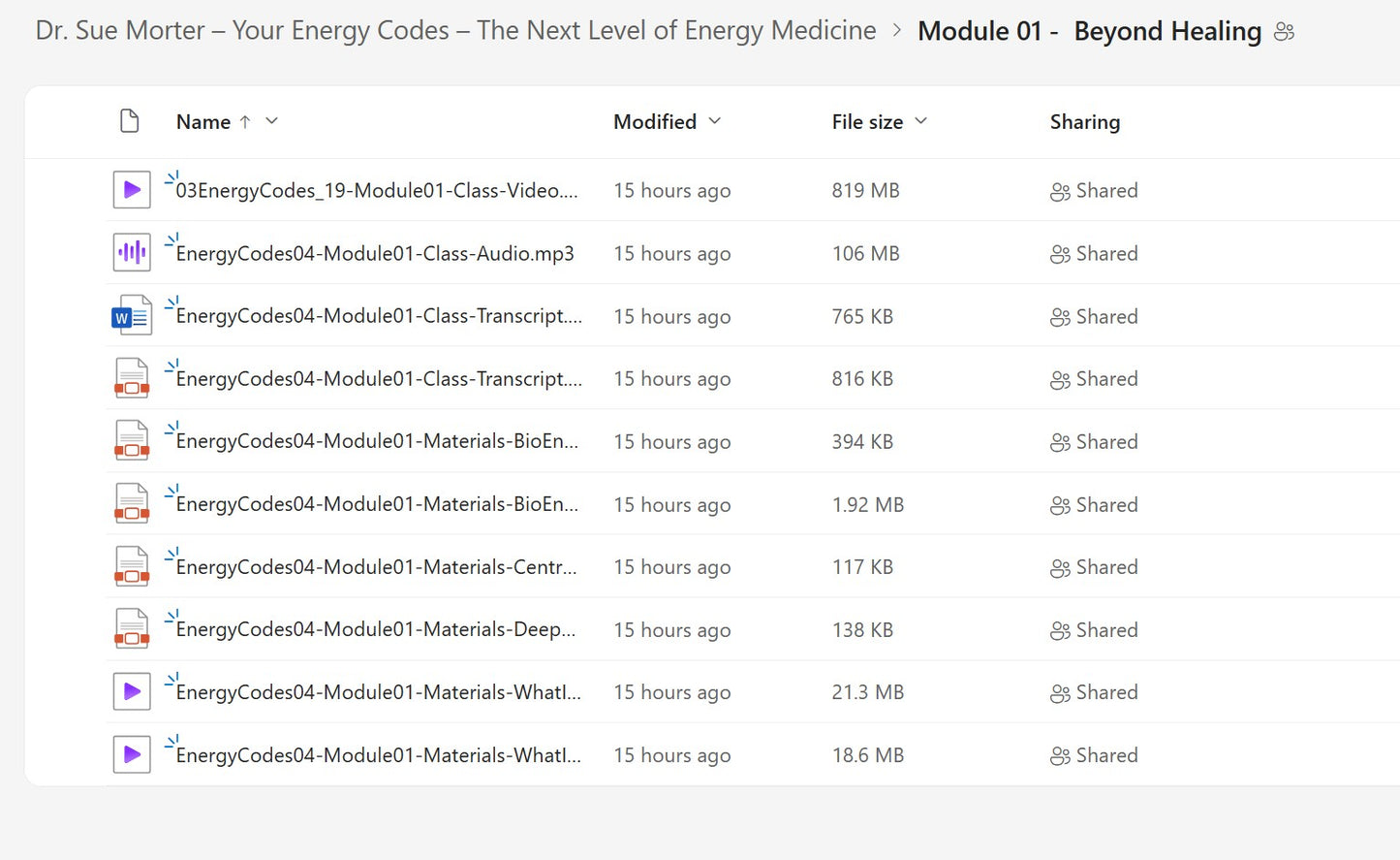 Dr. Sue Morter - Your Energy Codes -The Next Level of Energy Medicine Module 1 on My Premium Courses 