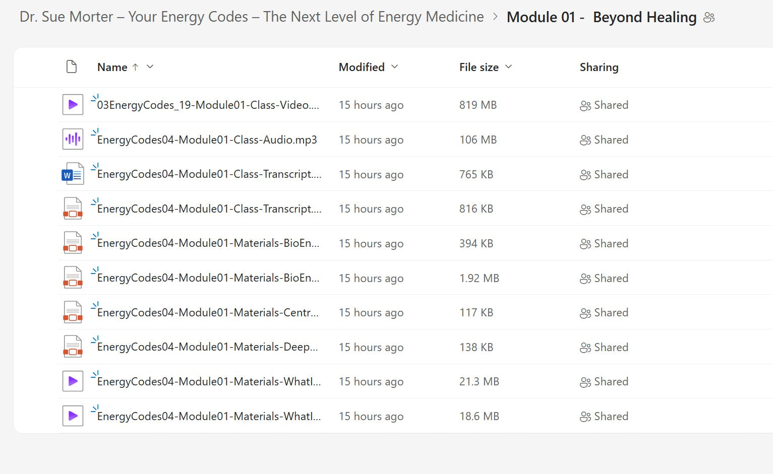 Dr. Sue Morter - Your Energy Codes -The Next Level of Energy Medicine Module 1 on My Premium Courses 