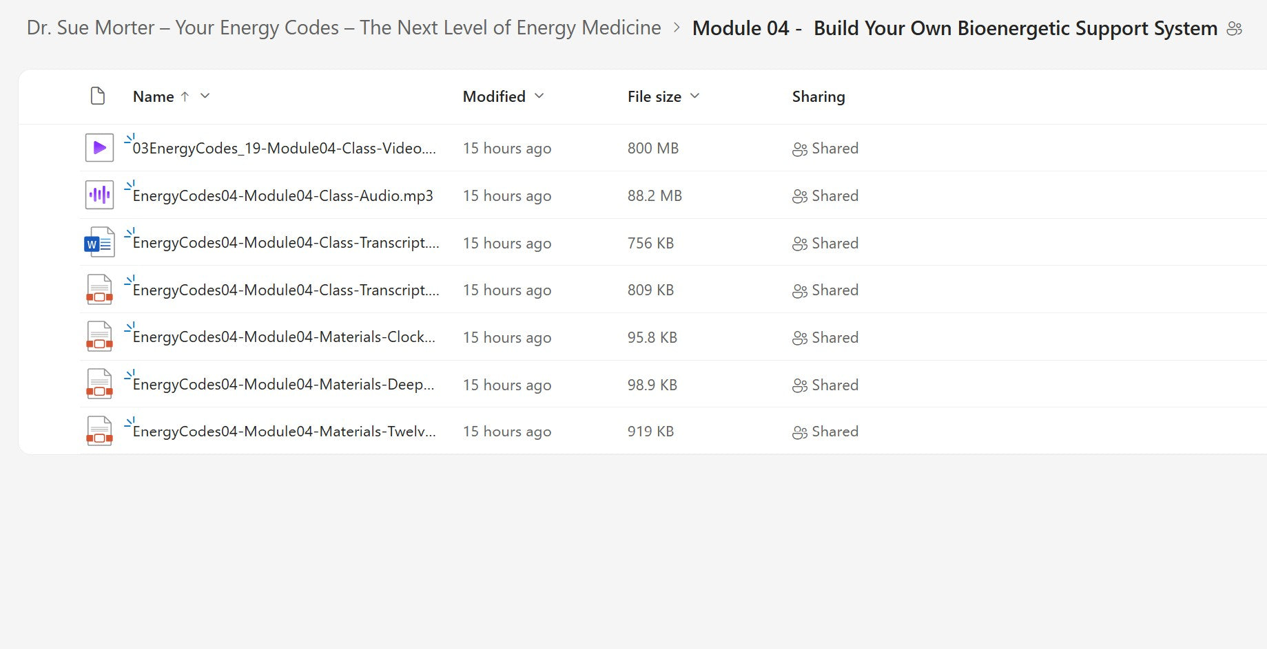 Dr. Sue Morter - Your Energy Codes -The Next Level of Energy Medicine Module 4 on My Premium Courses 